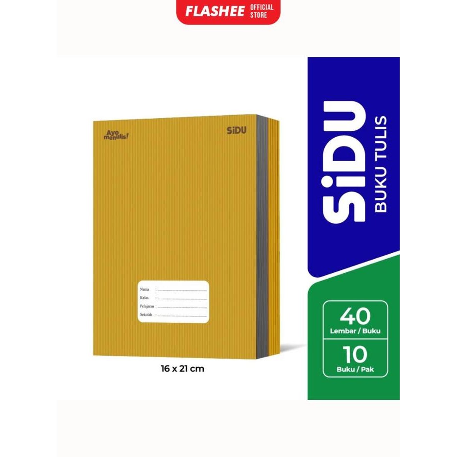 

ID FLASHEE 1 PACK BUKU TULIS SIDU KRAFT 40 LEMBAR BUKU CATATAN SEKOLAH BUKU SAMPUL COKLAT SIDU