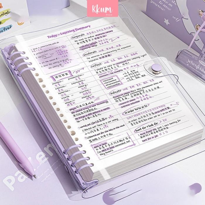 

ID BUKU TULIS B5 SEKOLAH LUCU BUKU LOOSE LEAF RING AESTHETIC/ BUKU CATATAN BINDER B5 NOTEBOOK