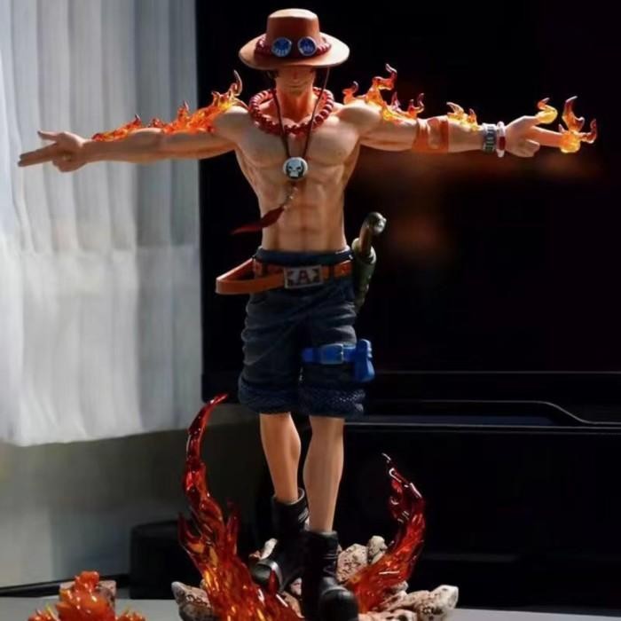 Anime One Piece Portgas D Ace Walking Pose Statue Big Size Figure