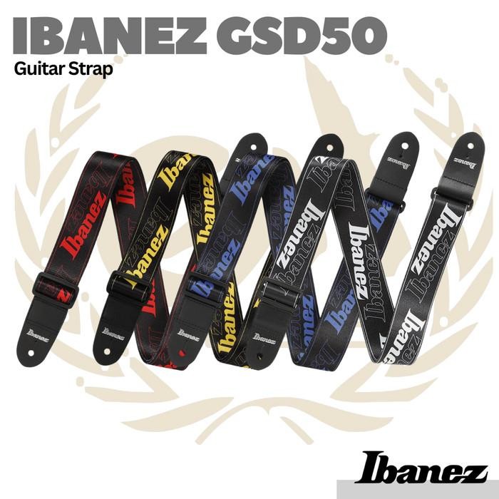 Produk Baru Ibanez Logo Gsd50 Guitar Strap Original