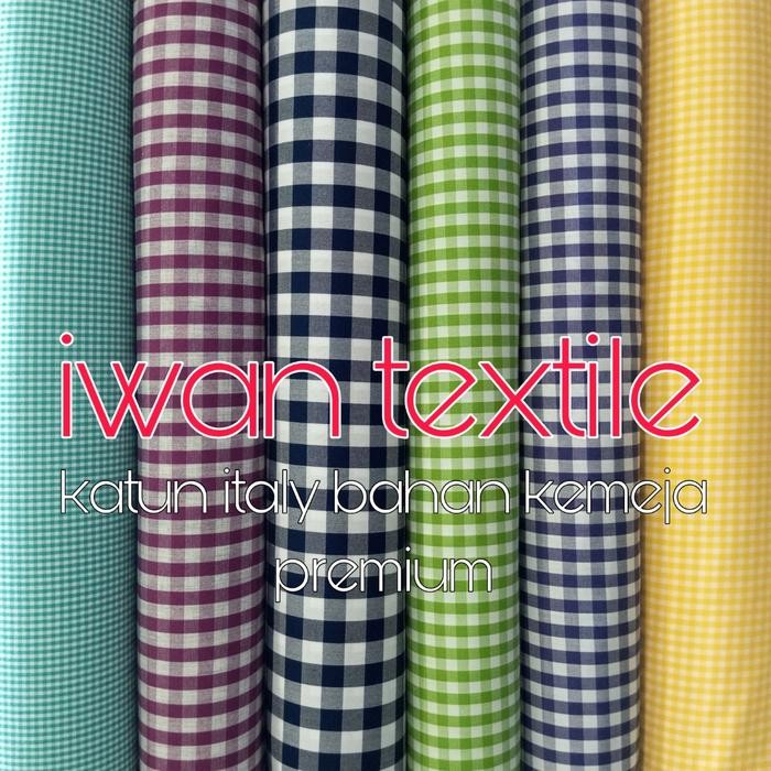 

Promo Bahan Kemeja Kotak Kotak Kecil Hitam Putih Yanded Italy Premium