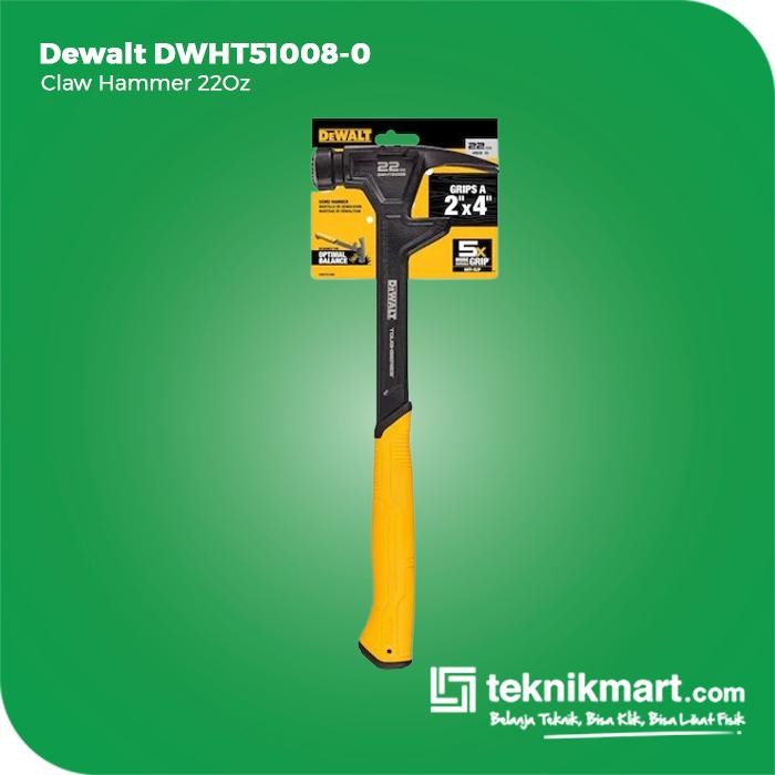 Dewalt Claw Hammer / Palu Kambing 22 Oz Dwht51008-0