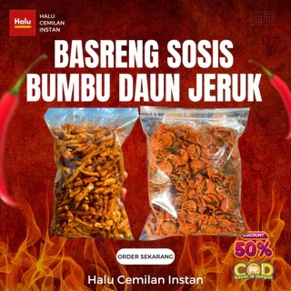 

1KG BASRENG SOSIS Bumbu Daun Jeruk (BASRENG 500GR & SOSIS 500GR) BUMBU PEDAS DAUN JERUK