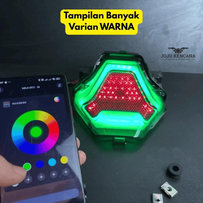 Stoplamp Led MX KING RGB APP LED Running 3 In 1 Plus Sen Lampu Stop Mx King MT25 R25 Y15ZR