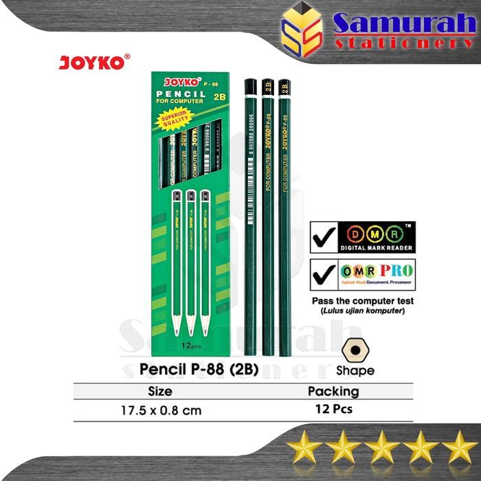 

New Pensil Kayu Joyko 2B P88 ( Hijau ) Terlaris Favorite / Wooden Pencil P 88 / Pensil Murah Raut