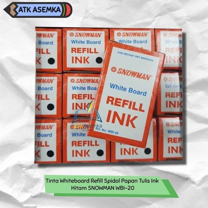 

New Tinta Whiteboard Refill Spidol Papan Tulis Ink (Hitam) SNOWMAN WBI-20