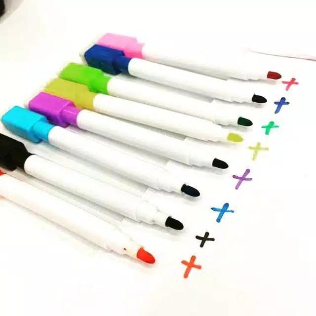 

New 8pcs/set Spidol Wipe Clean Book / Papan Tulis Warna