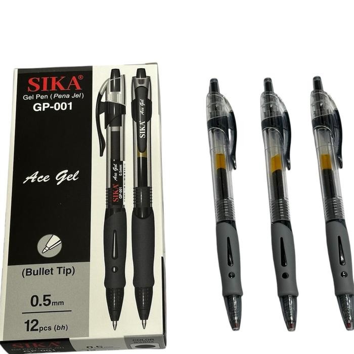 

New Gel Pen Mekanik SIKA01 Pulpen Gel Isi 12 Pcs