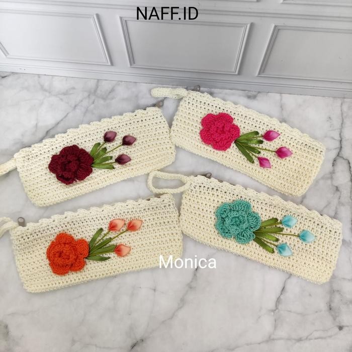 

New NAFF.ID-"Monica" Tempat Pensil Handmade Rajutan Dompet Panjang