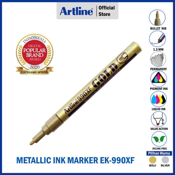 

New SPIDOL ARTLINE PERMANENT METALLIC INK MARKER EK-990XF