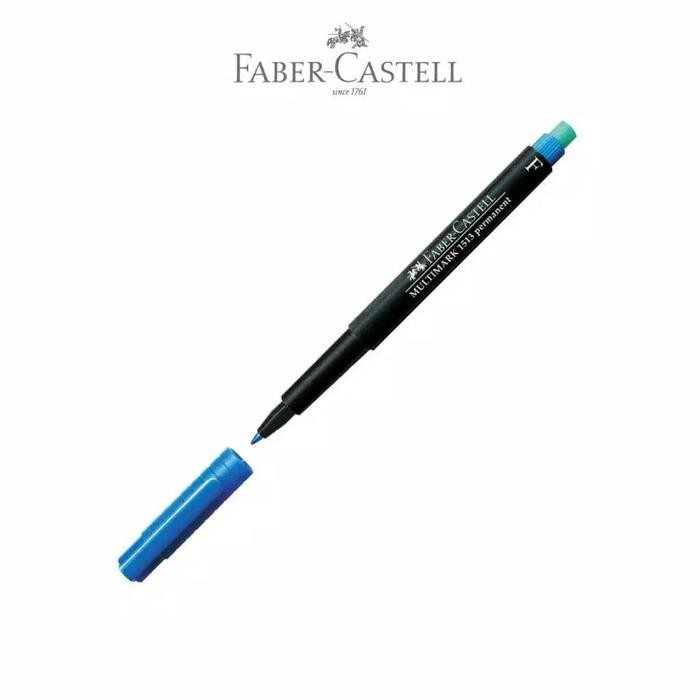 

New Spidol OHP / Multimark Permanent Marker F Blue Faber Castell