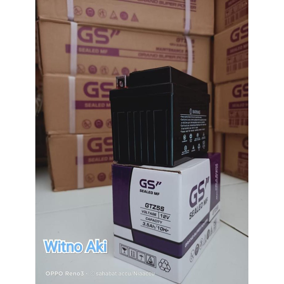 Aki Motor Honda Revo+New Revo 110 Gtz5S Gs P Aki Kering Mf