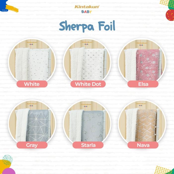 Kintakun Baby Sherpa Foil Selimut Bayi Newborn Baru Lahir Empuk Bulu Halus Tebal Baby Blanket