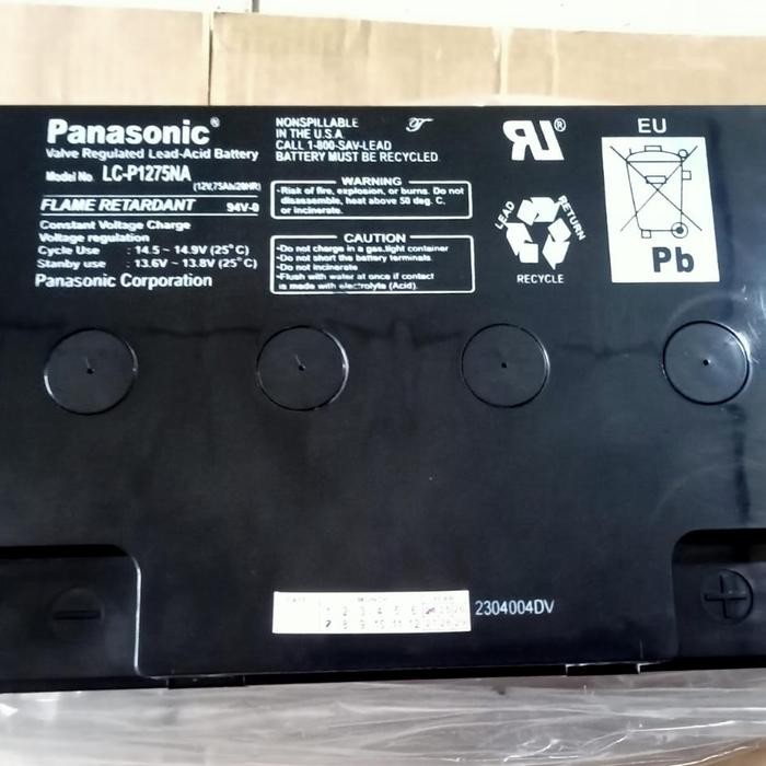 Baterai VRLA Panasonic 12V 75Ah LC-P1275NA Aki Kering 75Ah
