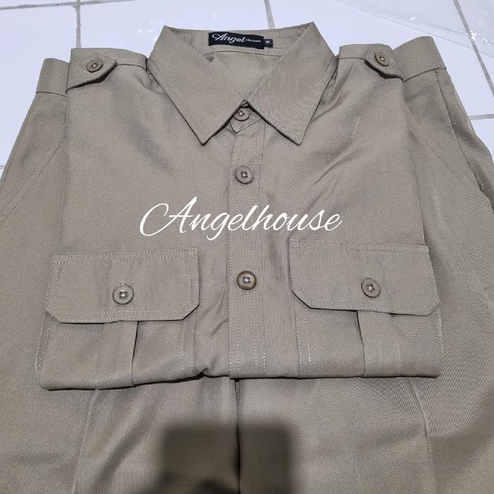 SERAGAM KERJA PEMDA KHAKI JAKARTA PRIA (PREMIUM) Baju