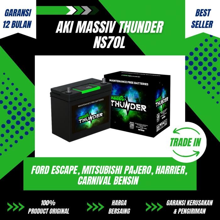 Aki Massiv Thunder NS70L - Crown, Trajet, Santa Fe, Escape, Grandis