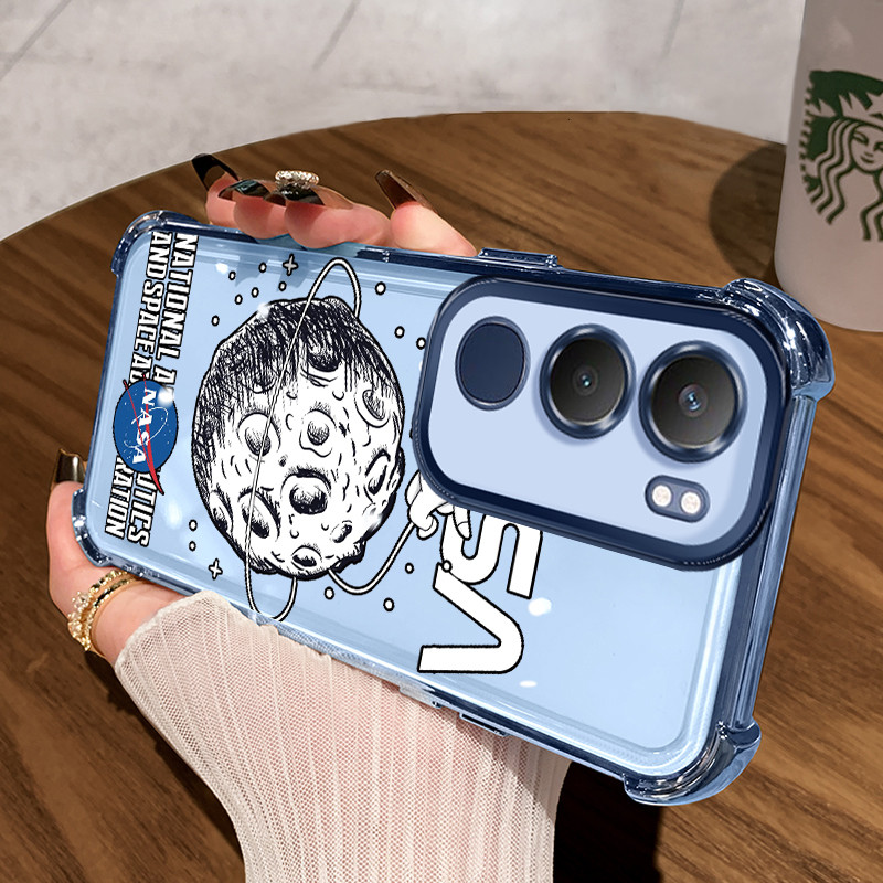 Casing Hp untuk VIVO Y19s Y29 5G Case Astronot NASA Kasing Perlindun Anti-Drop airbag Kesing Silikon