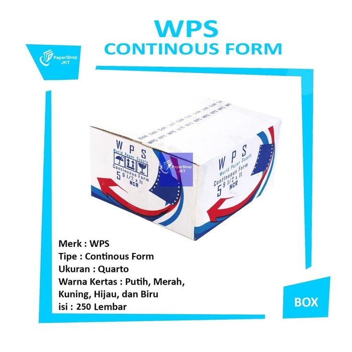 

HOT SALE WPS - continous form 5 ply 9 1/2 x 11 ( K5 wps ) ncr