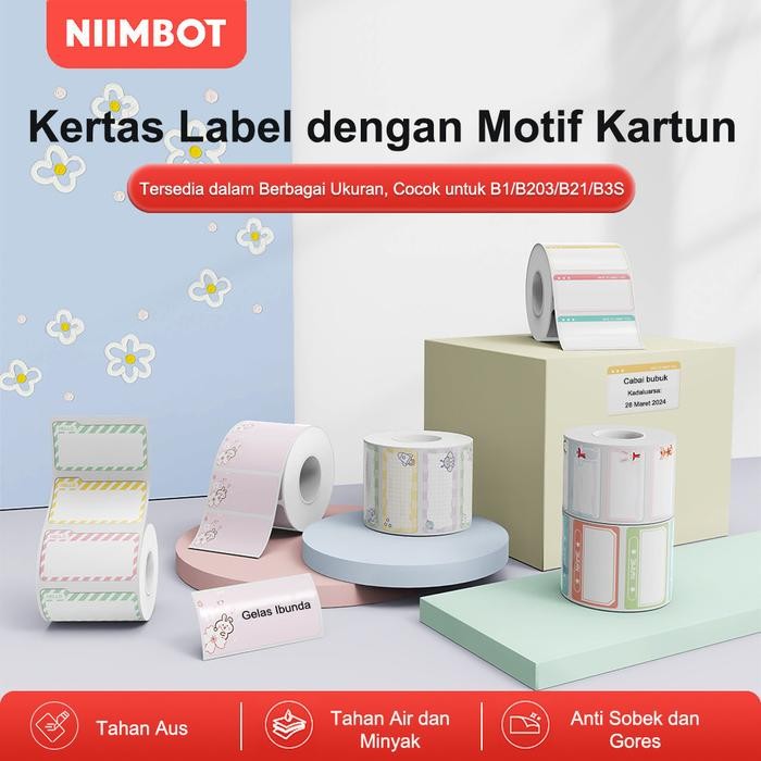 

HARGA DISKON NIIMBOT B1/B21/B21Pro/B31 Stiker Label Kartun, Stiker Nama Siswa, Label Klasifikasi dan