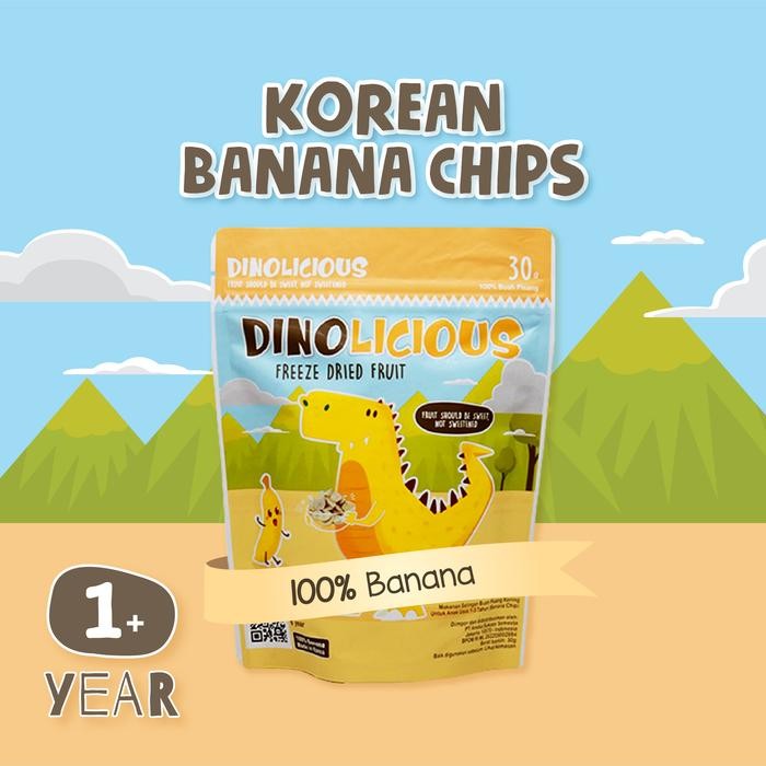 

Baru Dinolicious Banana Chip 30gr Cemilan Sehat