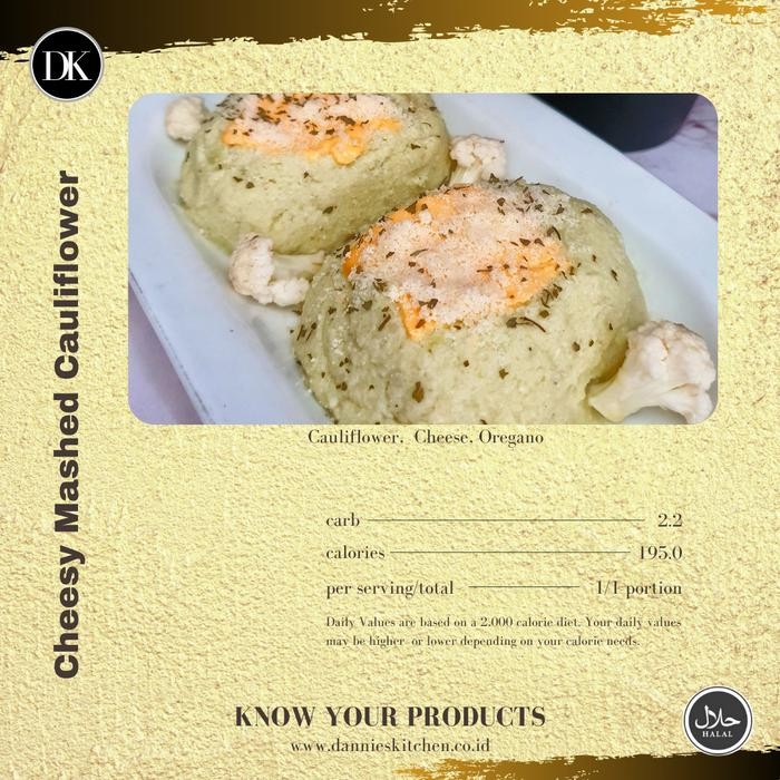 

Baru Cheesy Mashed Cauliflower KETO - Side Dish Sehat