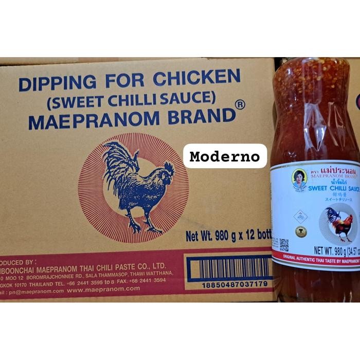 

Maepranom sweet chilli dipping sauce sambal bangkok 980gr x 12 botol