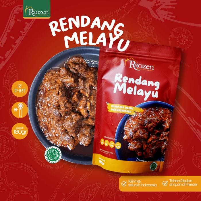 

Baru Raozen Rendang Melayu Full 180gr - Daging Has Premium Asli Minang