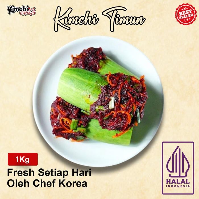 

Baru Kimchi Timun Korea 1kg Halal MUI - Segar & Renyah