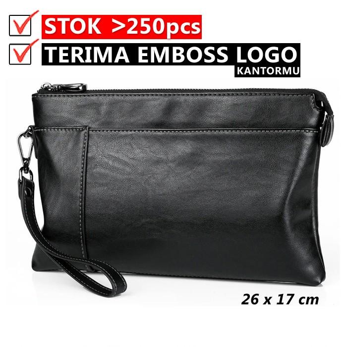 Grosir Pouch Kulit Sintetis / Pouch Kulit Souvenir Seminar Instansi