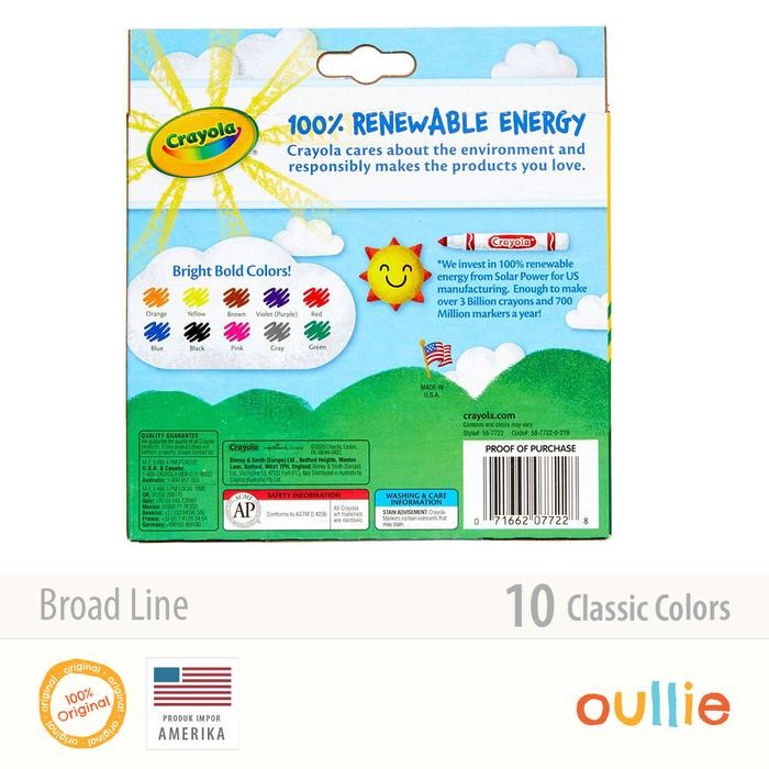 

Crayola Broad Line Markers, Classic Colors 10 Ct