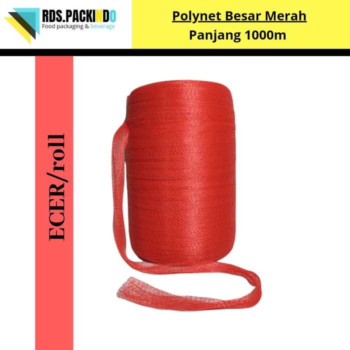 NEW POLYNET ROLL MERAH BESAR JARING BUAH SAYUR // ECERAN