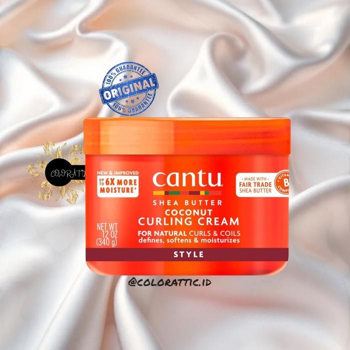 

Cantu Shea Butter Coconut Curling Cream For Natural Curls and Coils - From Usa