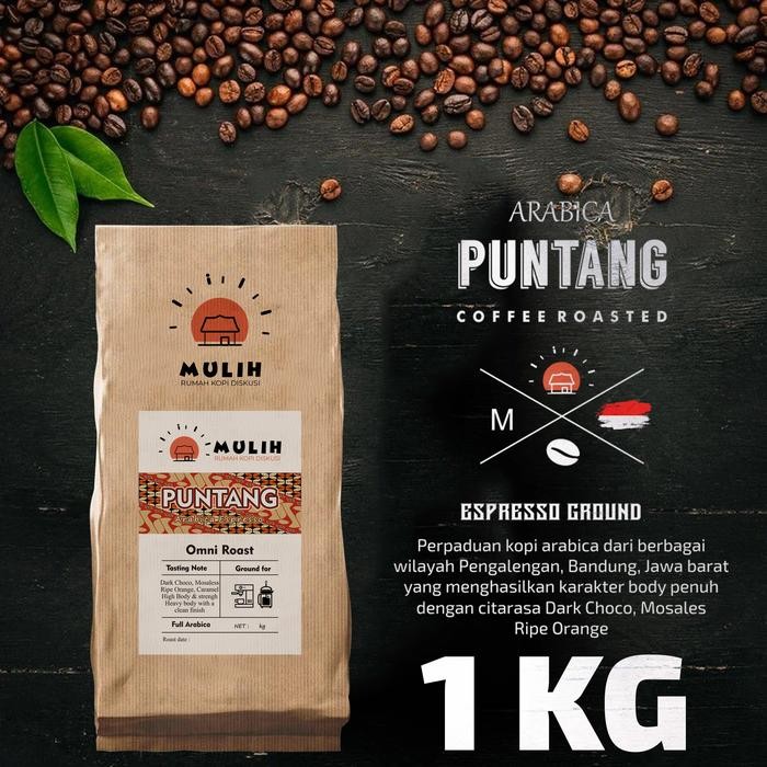 

Biji Kopi Arabika PUNTANG Espresso Coffee Based by Mukih Kopi 1 Kg
