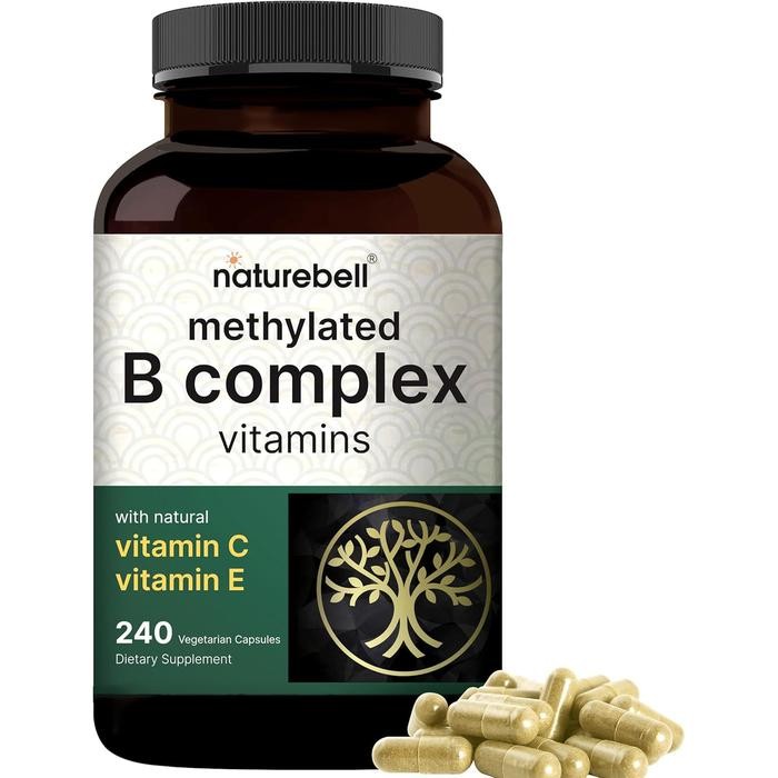Vitamin B Complex Methylated B12, Folate, Biotin & More with Natural Vitamin C, E, Choline &