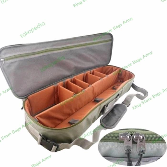 Tas Penyimpanan Alat Pancing 2 In 1 Portable Tas Joran 80Cm