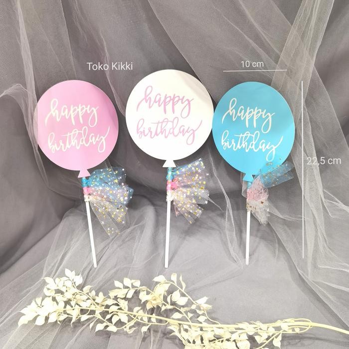 Cake Topper Pita Pastel / Topper Hbd / Topper Kue