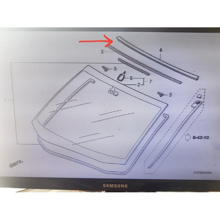 Karet List Moulding Kaca Depan CRV RE 2007 - 2012 Asli
