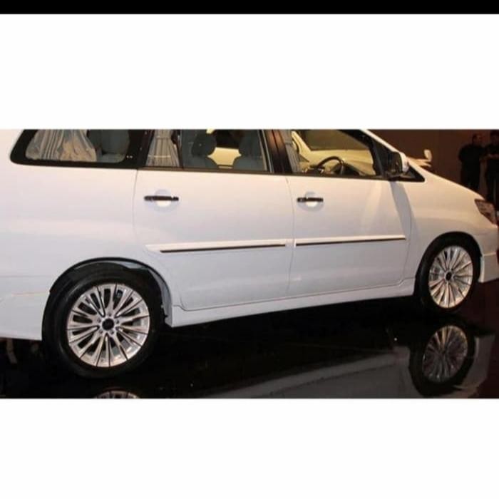 Toyota List Body Samping Mobil Grand Innova 2012-2015 Model Tempel Lem Perekat 3M Bahan ABS Hitam