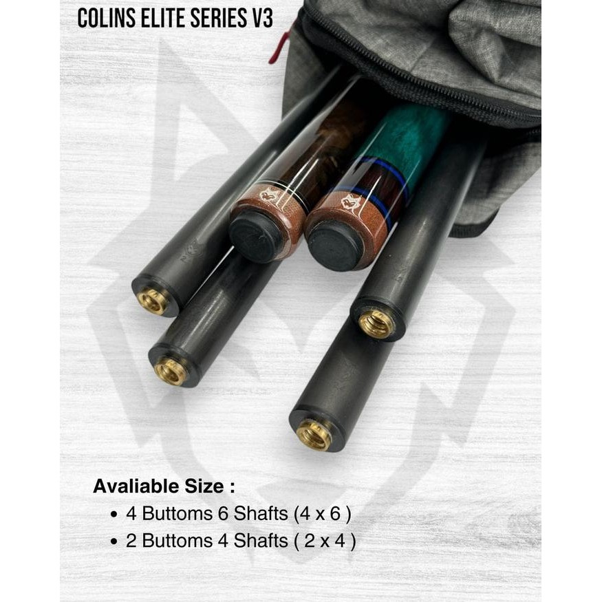 Tas Stick Billiard 4x6 COLINS Billiard Cue Hard Case Tas Stik Billiard