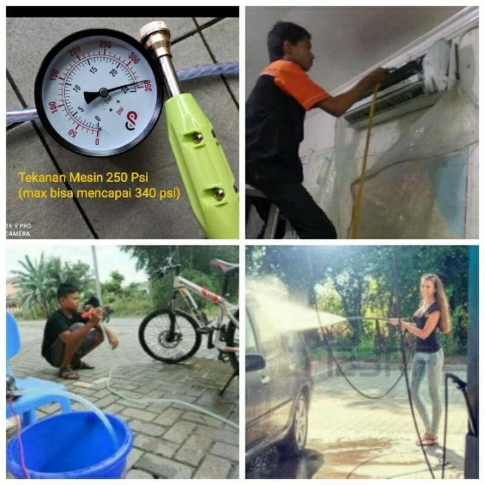 Mesin Semprot Air Cuci Motor Mobil AC Portable Lengkap Mini Doorsmeer