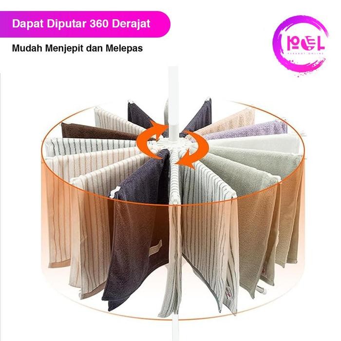 Informa Houseware - Jemuran Baju Menara Plastik Jemuran Bayi Jemuran Lipat Gantungan Baju Hanger