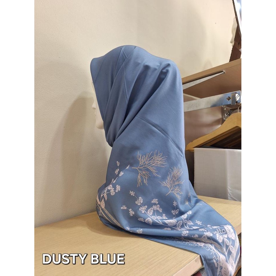 Elzatta KAILA CINNAMON Hijab segiempat motif elzatta ada plat elzatta