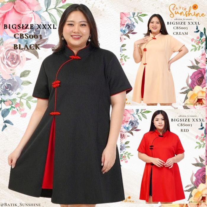 Cheongsam Sangjit Dress Batik Wanita size XXXL/Jumbo/Big Size CBS003(1
