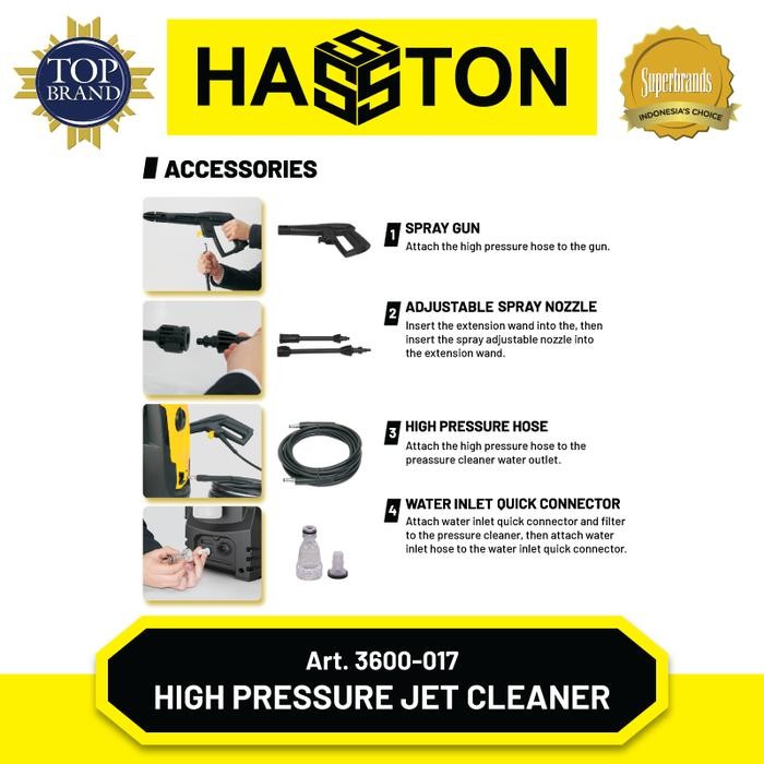 Hasston Jet Cleaner High Pressure / Mesin Cuci Mobil (3600)
