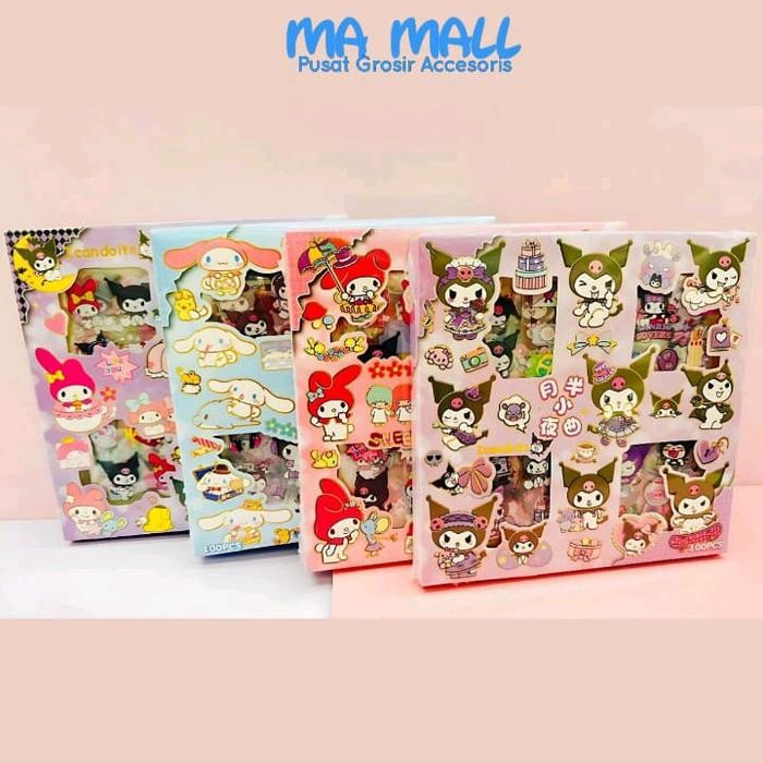 

KOIC Stiker Sanrio Kuromi Melody Cinamorol 100 Lembar
