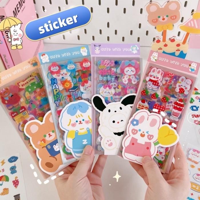 

KOIC Cute Sticker 10 Lembar/ Pack Stiker Lucu Dekorasi Anak Anti Air 008