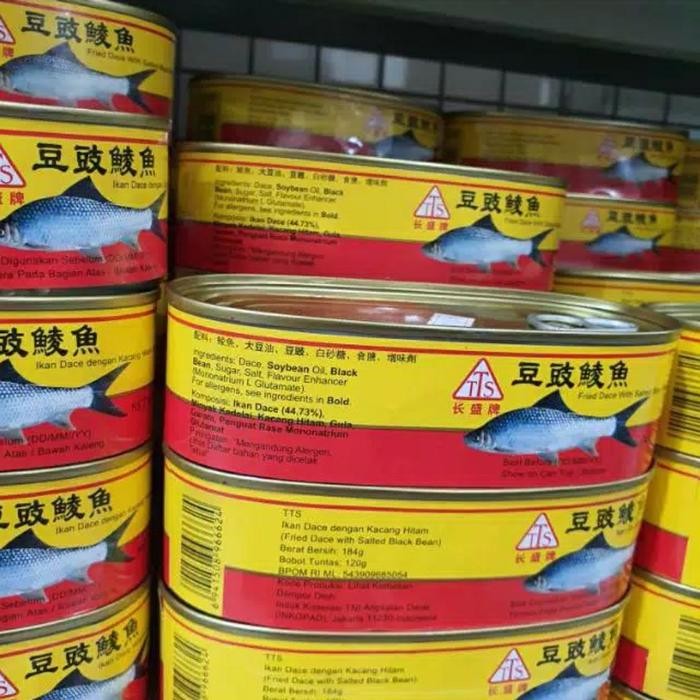 

tts fried dace ikan tausi kaleng salted black beans 184gr stok terbatas