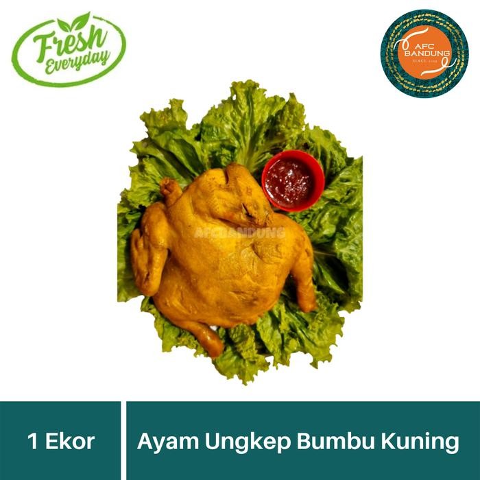 

ayam ungkep bumbu kuning 1 ekor utuh + sambal siap masak by afc bandung stok terbatas