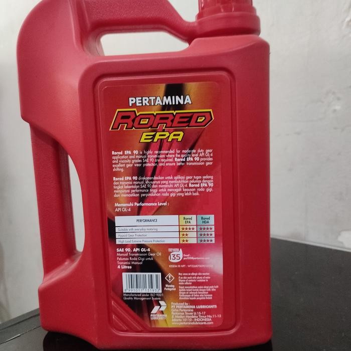 Oli Pertamina Rored EPA 90 4 Liter Original