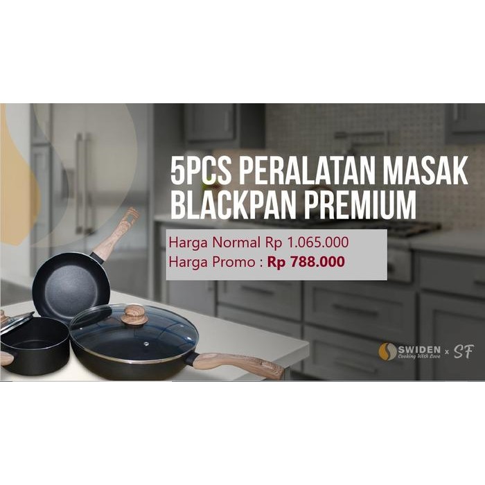 Khusus Gosend Swiden Black Luxury Pan